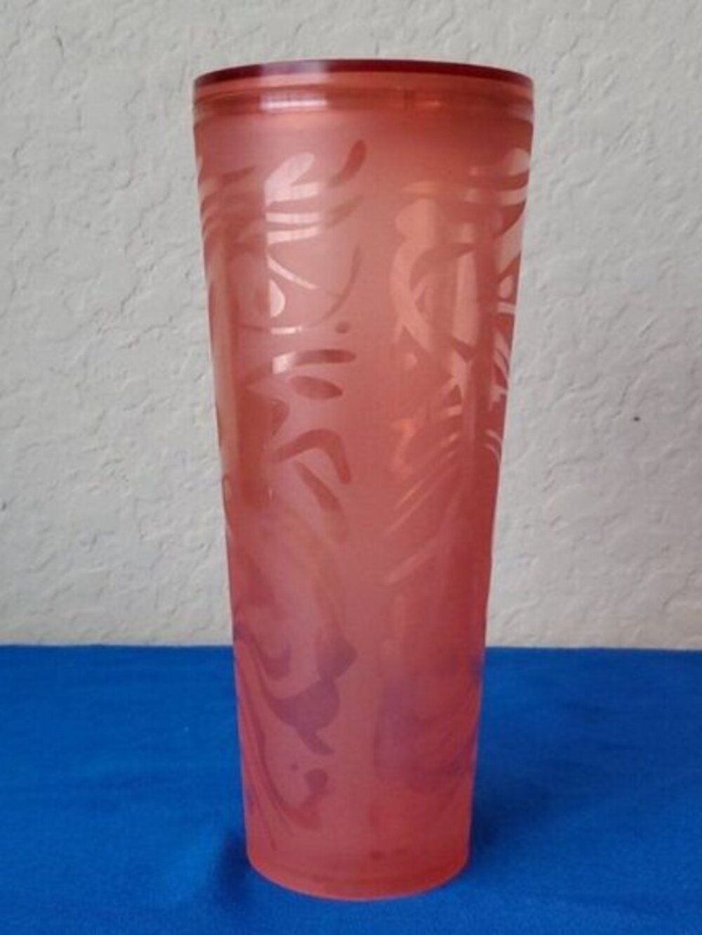 Starbucks Summer 2020 Orange Coral Swirl Cold Cup Tumbler - Picture 3 of 7